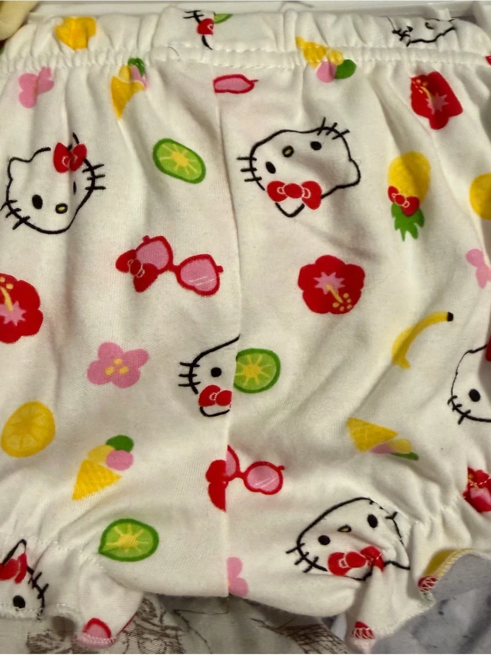 Hello Kitty Yellow Bodysuit & Printed Bloomers Set and headband 3m NWT